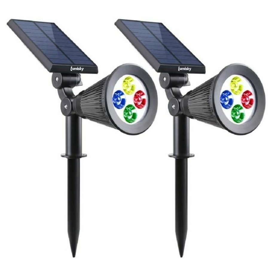 Solcellelampe Lumisky Sort rouge 200 Lm (2 Dele) (2 enheder) #1