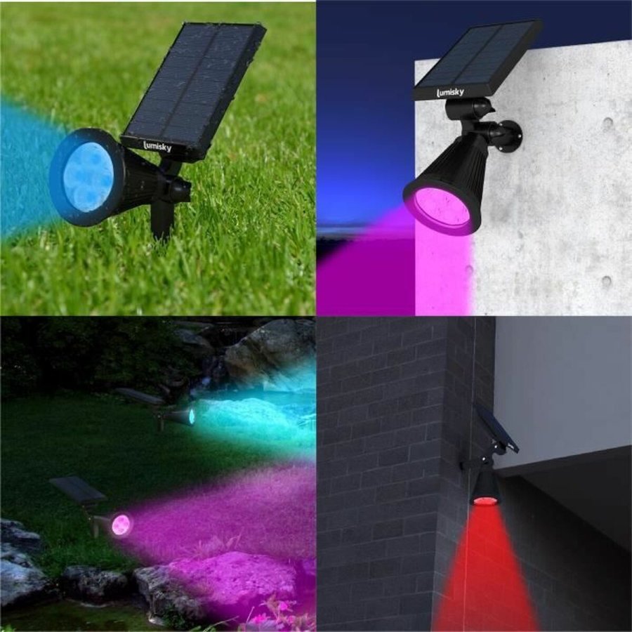 Solcellelampe Lumisky Sort rouge 200 Lm (2 Dele) (2 enheder) #3