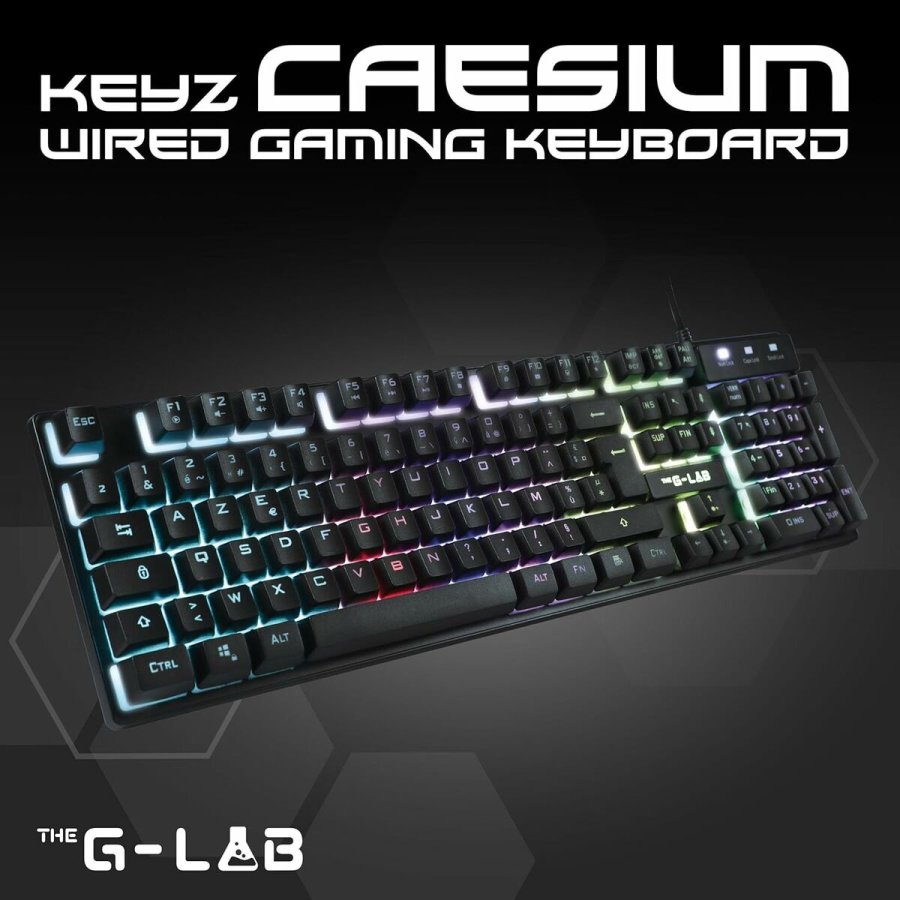 Trdlst tastatur The G-Lab KEYZ-CAESIUMT-W/SP Sort #1