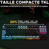 Tastatur The G-Lab KEYZ CAESIUM Sort Gr� Azerty Fransk #3