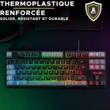 Tastatur The G-Lab KEYZ CAESIUM Sort Gr� Azerty Fransk #6