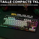 Tastatur The G-Lab KEYZ CAESIUM Sort Gr� Azerty Fransk #3