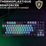 Tastatur The G-Lab KEYZ CAESIUM Sort Gr� Azerty Fransk #5