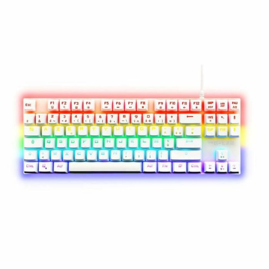 Gaming-tastatur The G-Lab Mercury AZERTY Hvid #1
