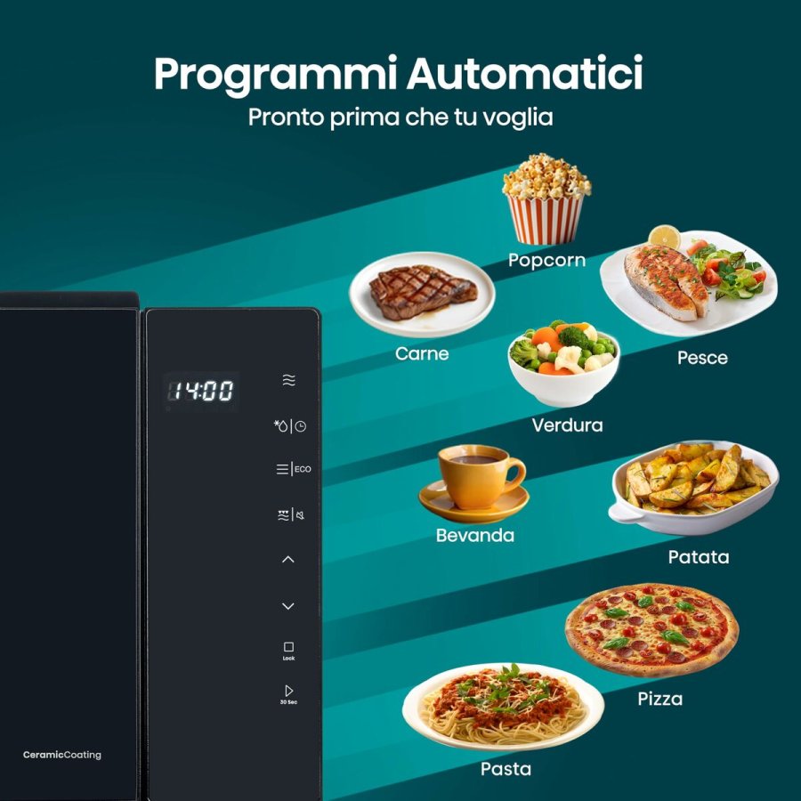 Mikroblgeovnen med Grill Hisense H23MOBS5HG4 Sort 800 W 23 L #7