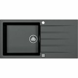 Vask med et rum og drypbakke Stradour CADIT Sort #1