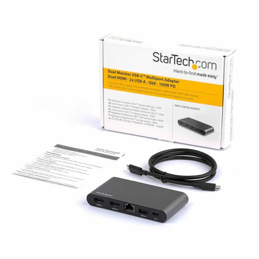 USB Hub Startech DK30C2HAGPD Sort Gr� USB-C #1