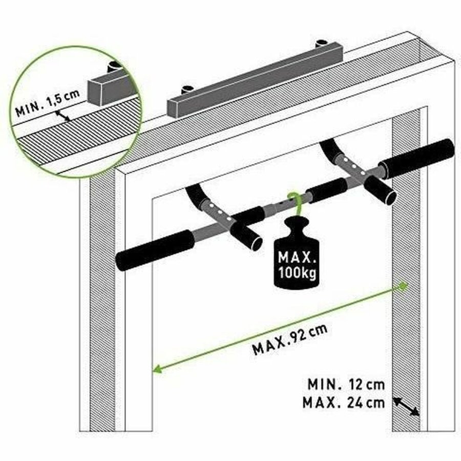 Pull-up Bar Schildkrt Sort Metal Stl Jern ABS TPE Foam EVA #3