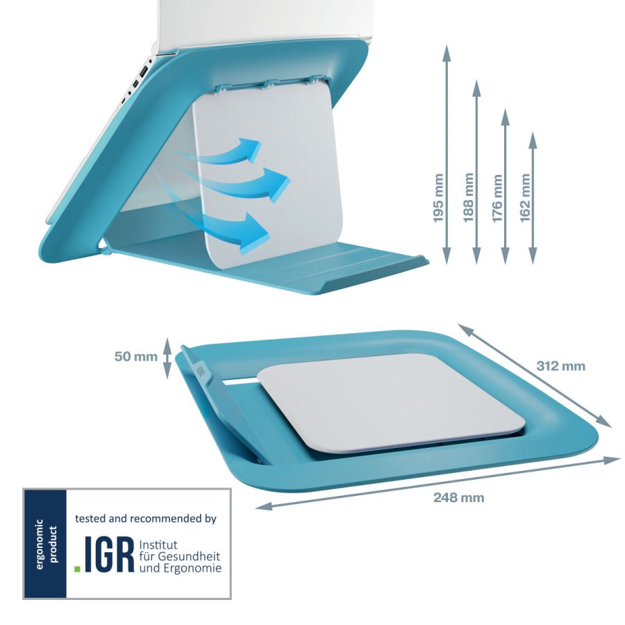 Notebookstativ Leitz Ergo Cosy Kompakt Naturgummi #7