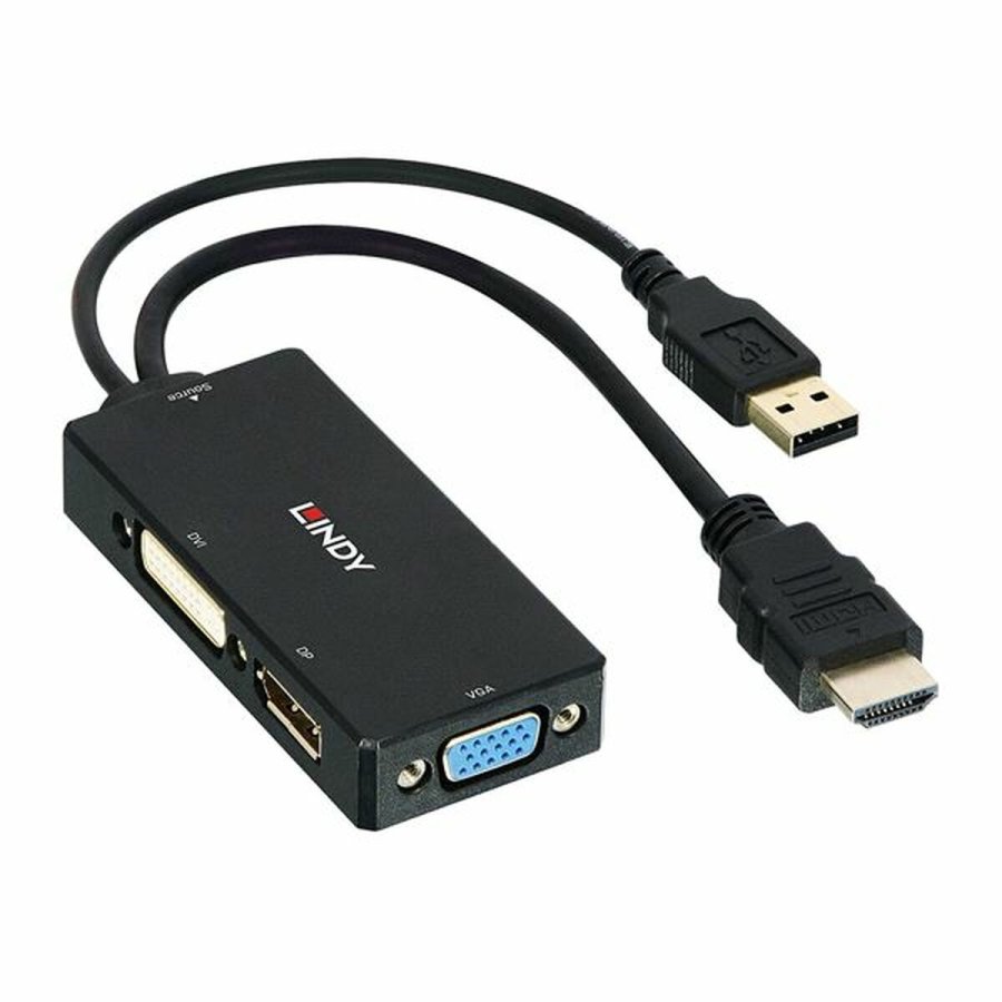 HDMI til DisplayPort-adapter LINDY 38182 Sort #1