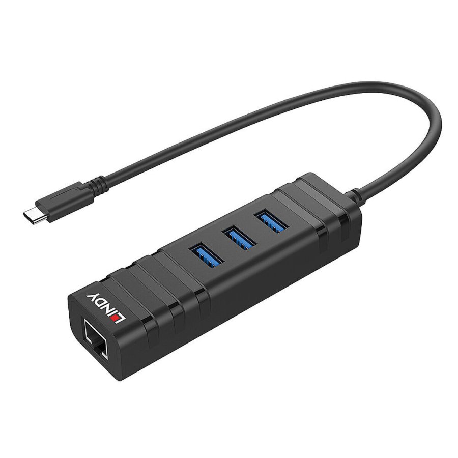 USB Hub LINDY 43249 Sort #1