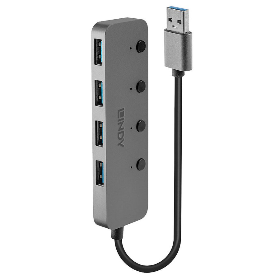 USB Hub LINDY Sort Gr� (1 enheder) #1