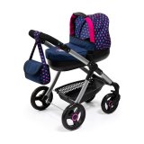 Lille Barnevogn til Dukker Reig Stule Pram Marinebl 63 cm #1