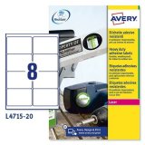 Printer labels Avery L4515 Hvid 20 Ark 99,1 x 67,7 mm (5 enheder) #2