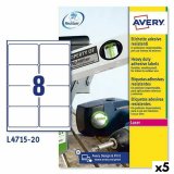 Printer labels Avery L4515 Hvid 20 Ark 99,1 x 67,7 mm (5 enheder) #1