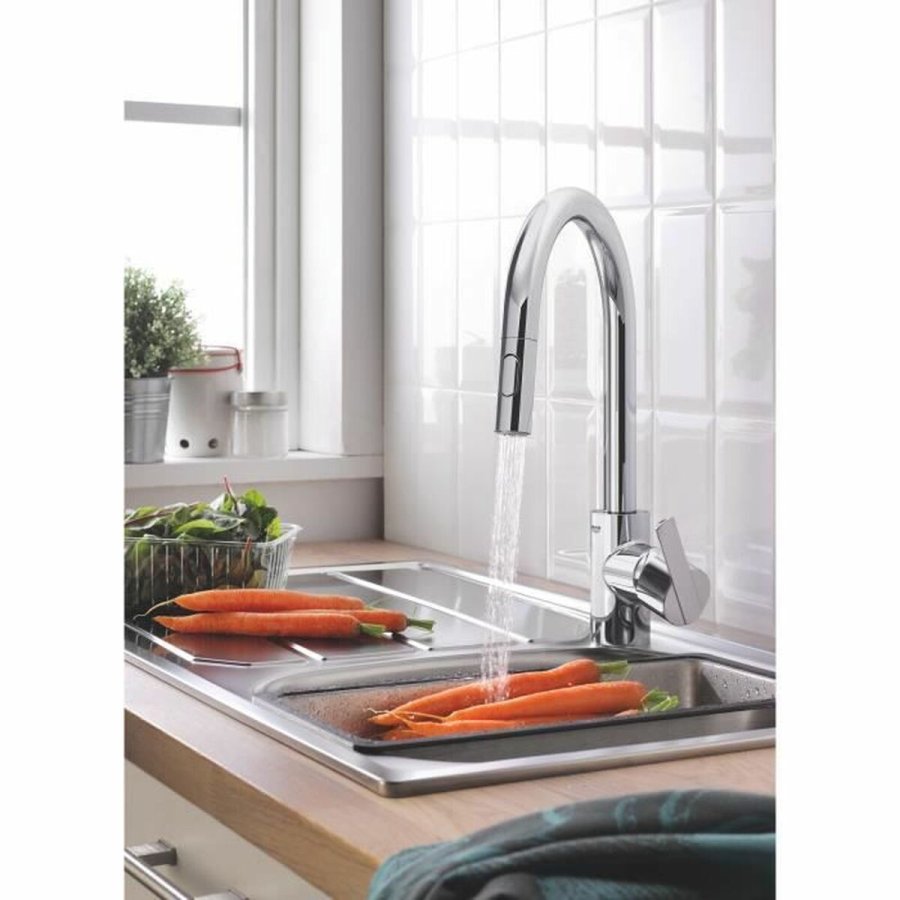 Hane med blandingsbatteri Grohe 31486001 Metal #1