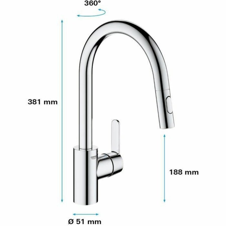 Hane med blandingsbatteri Grohe 31484001 #4