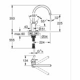 Kitchen Tap Grohe Get - 31494001 C-formet Metal #3