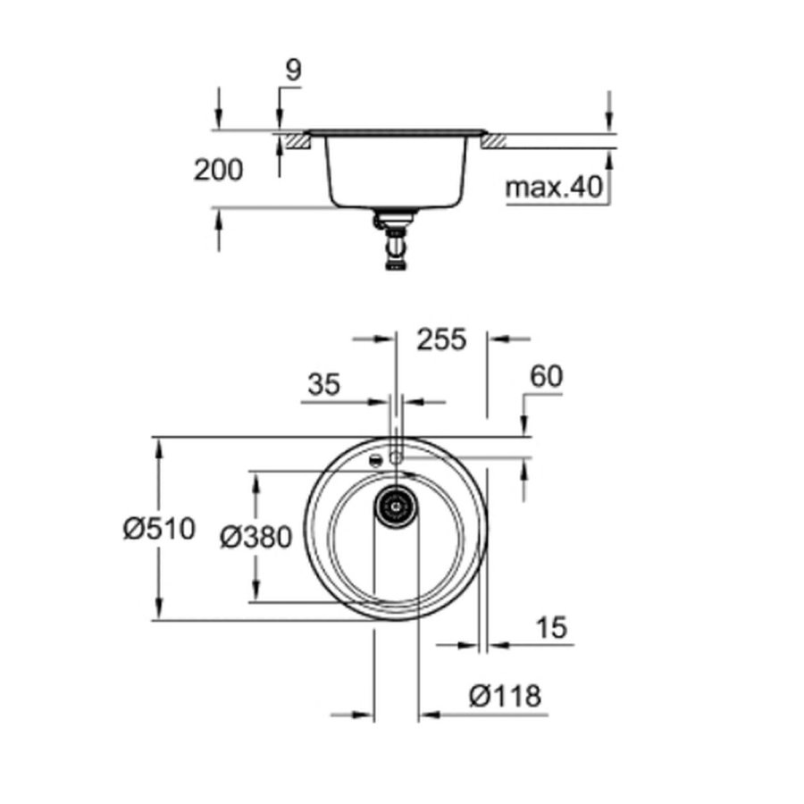 Vask med et rum Grohe K200 #3