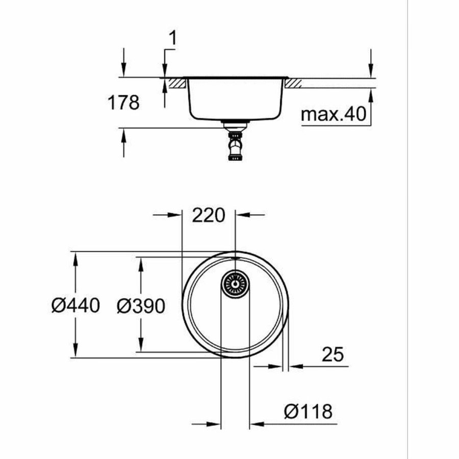 Vask med et rum Grohe K200 Gr� #4