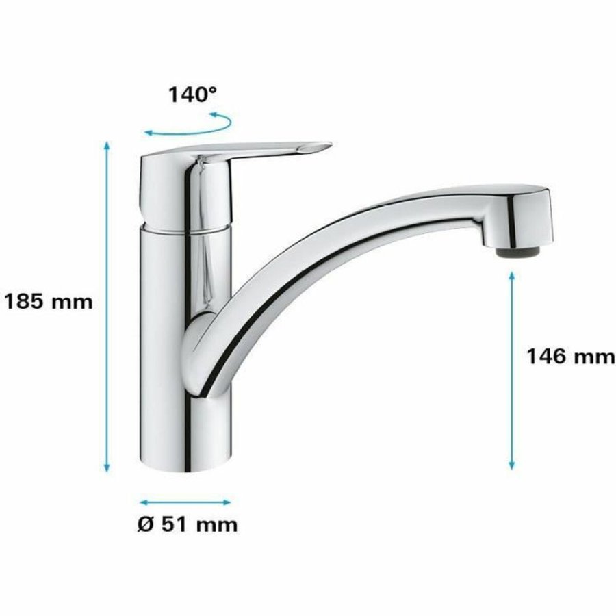 Hane med blandingsbatteri Grohe 31138002 #5