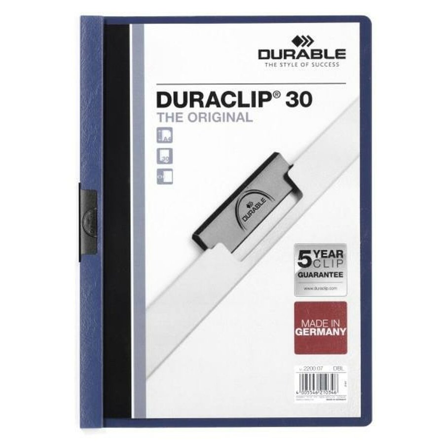 Dokumentmappe Durable Duraclip 30 Mrkebl Himmelbl A4 25 Dele #1