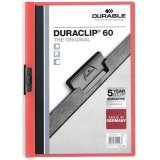 Dokumentmappe Durable Duraclip 60 Rd Gennemsigtig A4 25 Dele #1