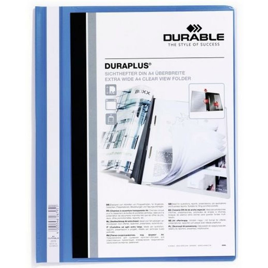 Folder Durable DURAPLUS Bl� Gennemsigtig A4 25 Dele (6 enheder) #2