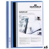 Folder Durable DURAPLUS Bl� Gennemsigtig A4 25 Dele (6 enheder) #1