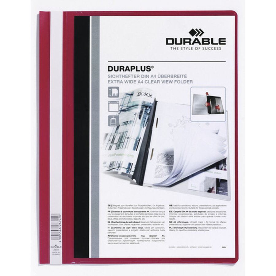 Dokumentmappe Durable DURAPLUS Rd Gennemsigtig A4 25 Dele #1