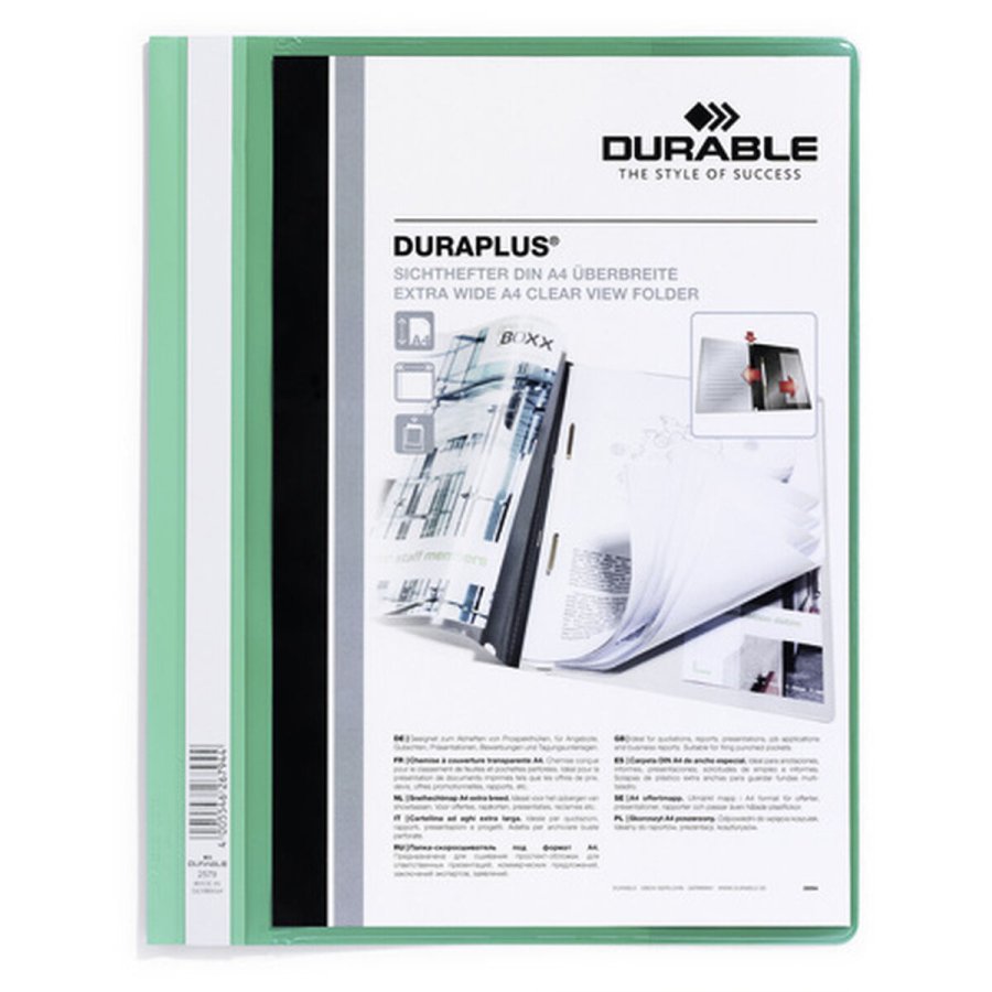 Dossier Durable Fstener Duraplus Gennemsigtig Grn A4 (25 enheder) #2