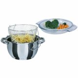 Stegepande med kurv GSW Rustfrit st�l � 22 cm S�lvfarvet #1