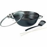 Wok Pande GSW Stl Smedet stl  32 cm 4 Dele #6