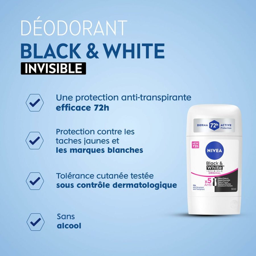 Stick-Deodorant Nivea INVISIBLE BLACK & WHITE 50 ml #3