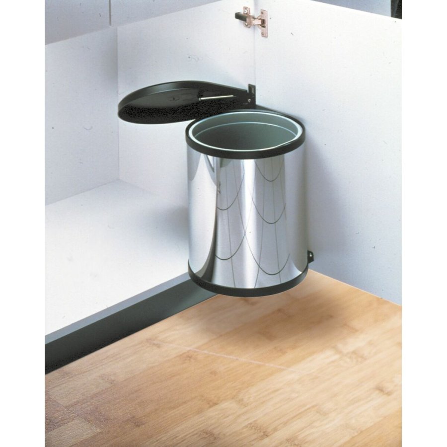 Skraldespand Hailo Compact-Box Stl 15 L Sort Gr Indlejret #2