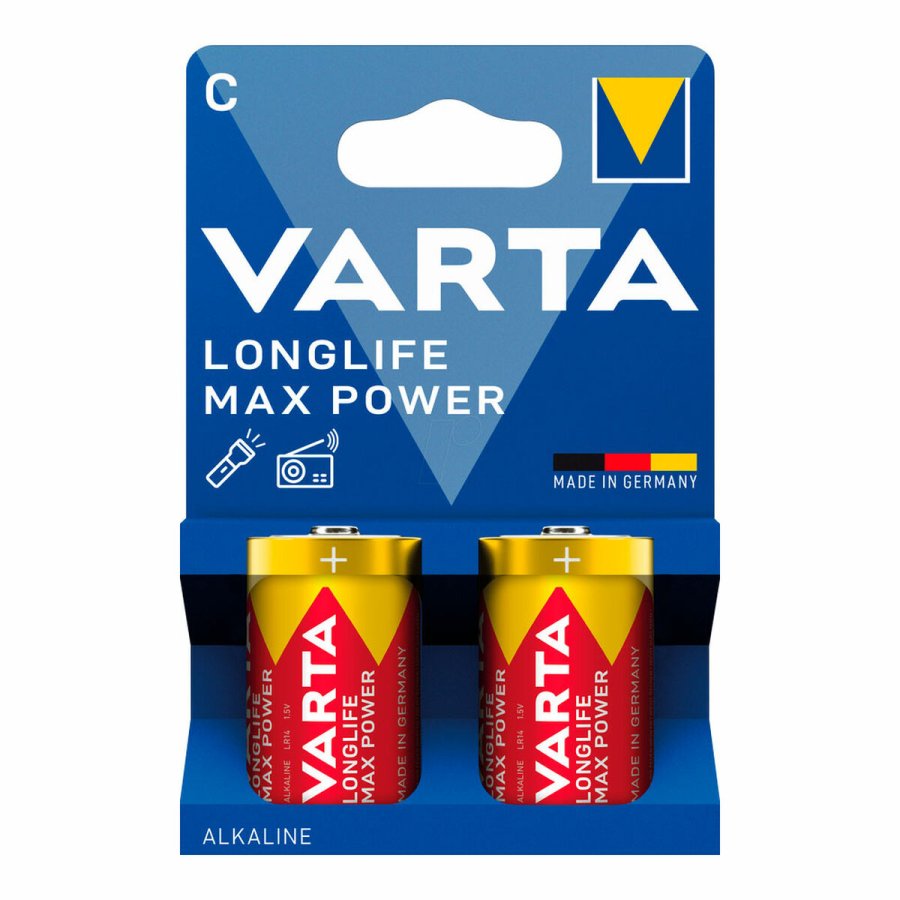 Batterier Varta longlife max power 1,5 V Type C LR14 (2 enheder) #1