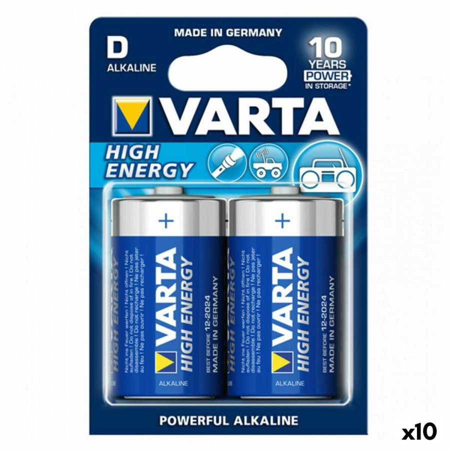 Batteri Varta LR20 D 1,5 V 16500 mAh High Energy 2 Ah 1,5 V (10 enheder) #1