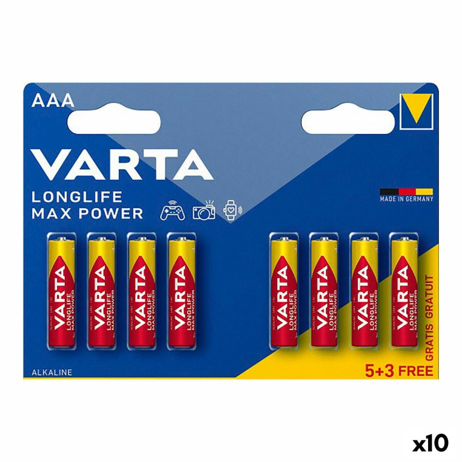 Batterier Varta longlife max power aaa - lr03 1,5 V AAA (8 Dele) (10 enheder) #1