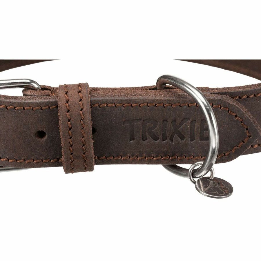 Hundehalsbnd Trixie Rustic Mrkebrun L 48-56 cm #3