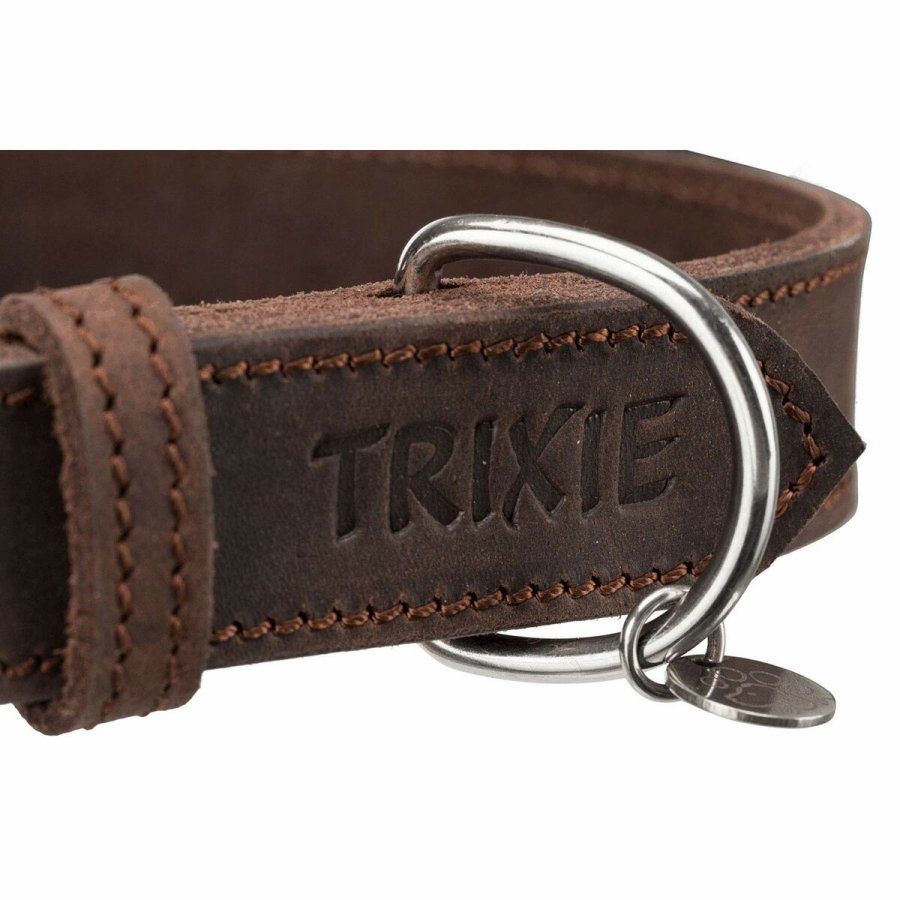 Hundehalsbnd Trixie Rustic Mrkebrun L 48-56 cm #4