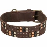 Hundehalsbnd Trixie Rustic Mrkebrun S-M #6