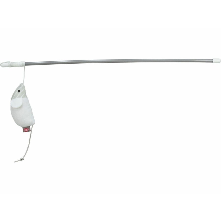 Legetj til katte Trixie Hvid Polyester Plastik Mus #1