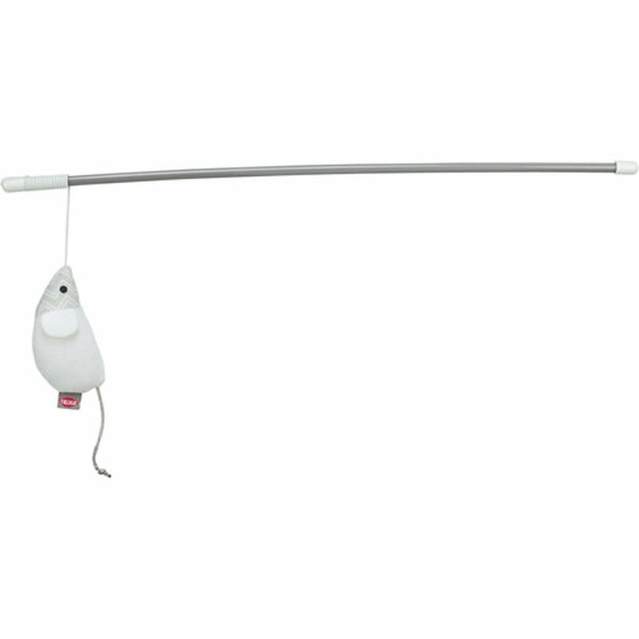 Legetj til katte Trixie Hvid Polyester Plastik Mus #4