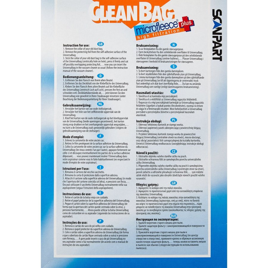 Udskiftningspose til St�vsuger Scanpart M 000 UNI 01 #4