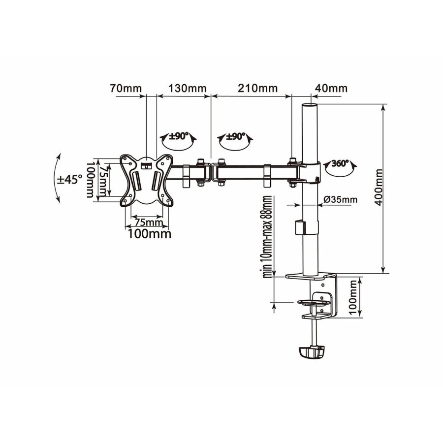 Skrm bord sttte Equip 650151 27