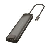 USB Hub Conceptronic 110515507101 Aluminium Gr 9 i 1 #1