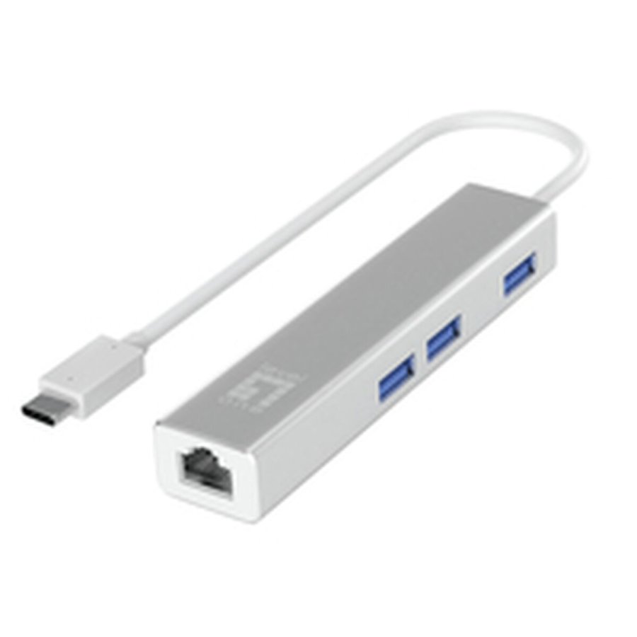 USB Hub Level One USB-0504 Sort S�lvfarvet #3