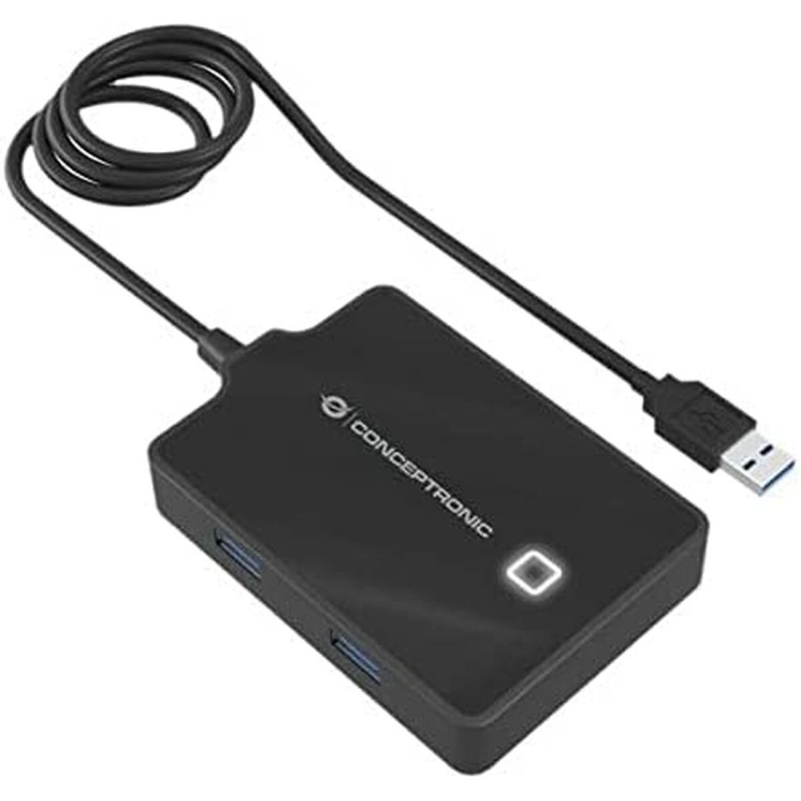 USB Hub Conceptronic 110517207101 Sort #1