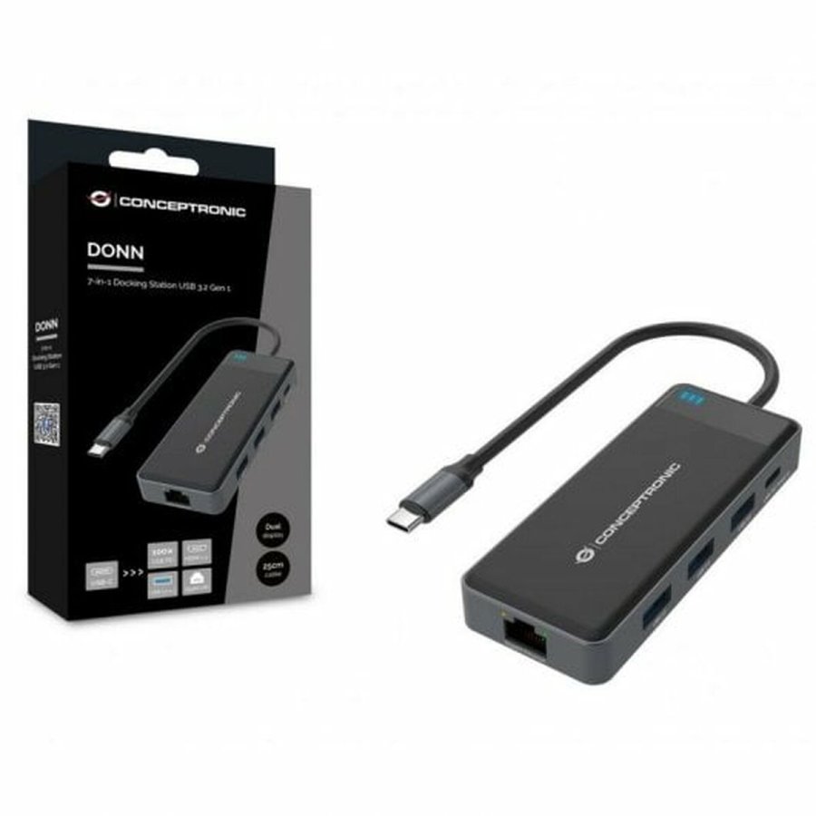 USB Hub Conceptronic DONN14G Sort Gr� 100 W #2