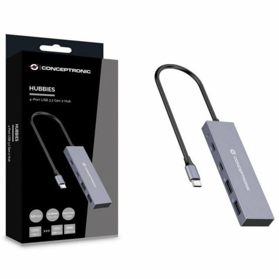 USB Hub Conceptronic HUBBIES13G Gr (1 enheder) #2